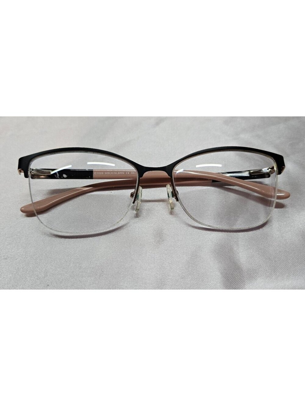 Cosmopolitan C1028 Women’s Semi-Rimless Eyeglasses Brown Rose Gold 54-17-140